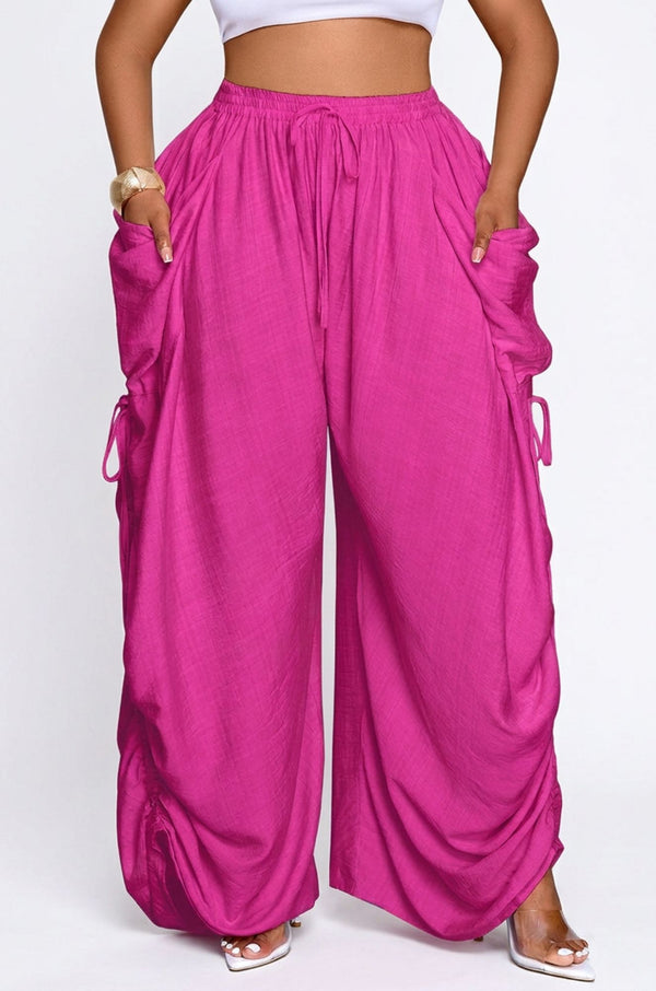 Free Spirit Wide Leg Pants - Pink