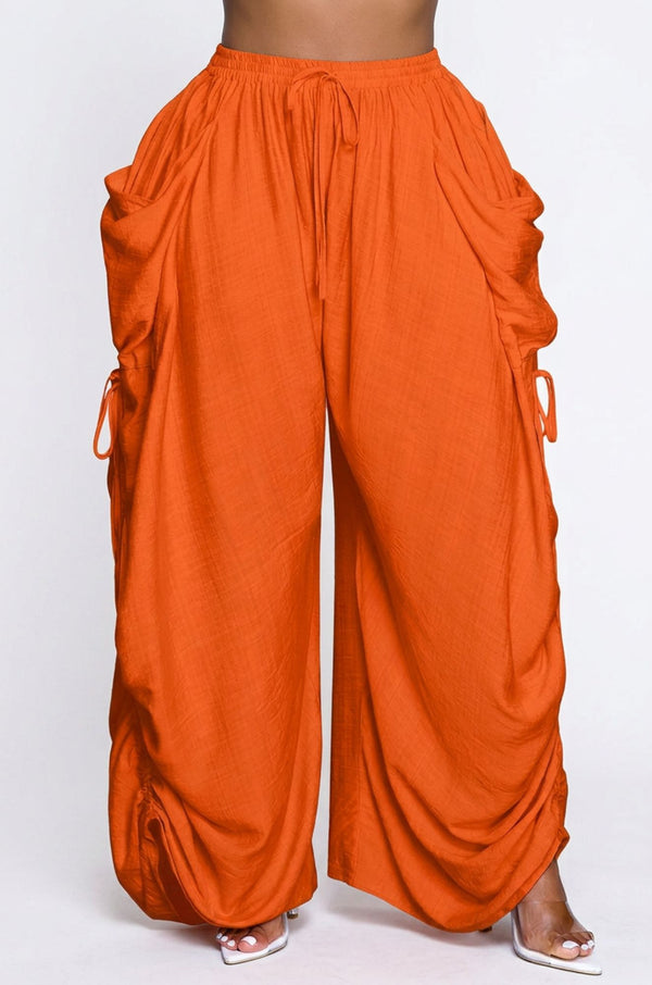 Free Spirit Wide Leg Pants - Orange