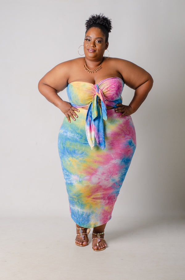 Snow-Cone Strapless Dress