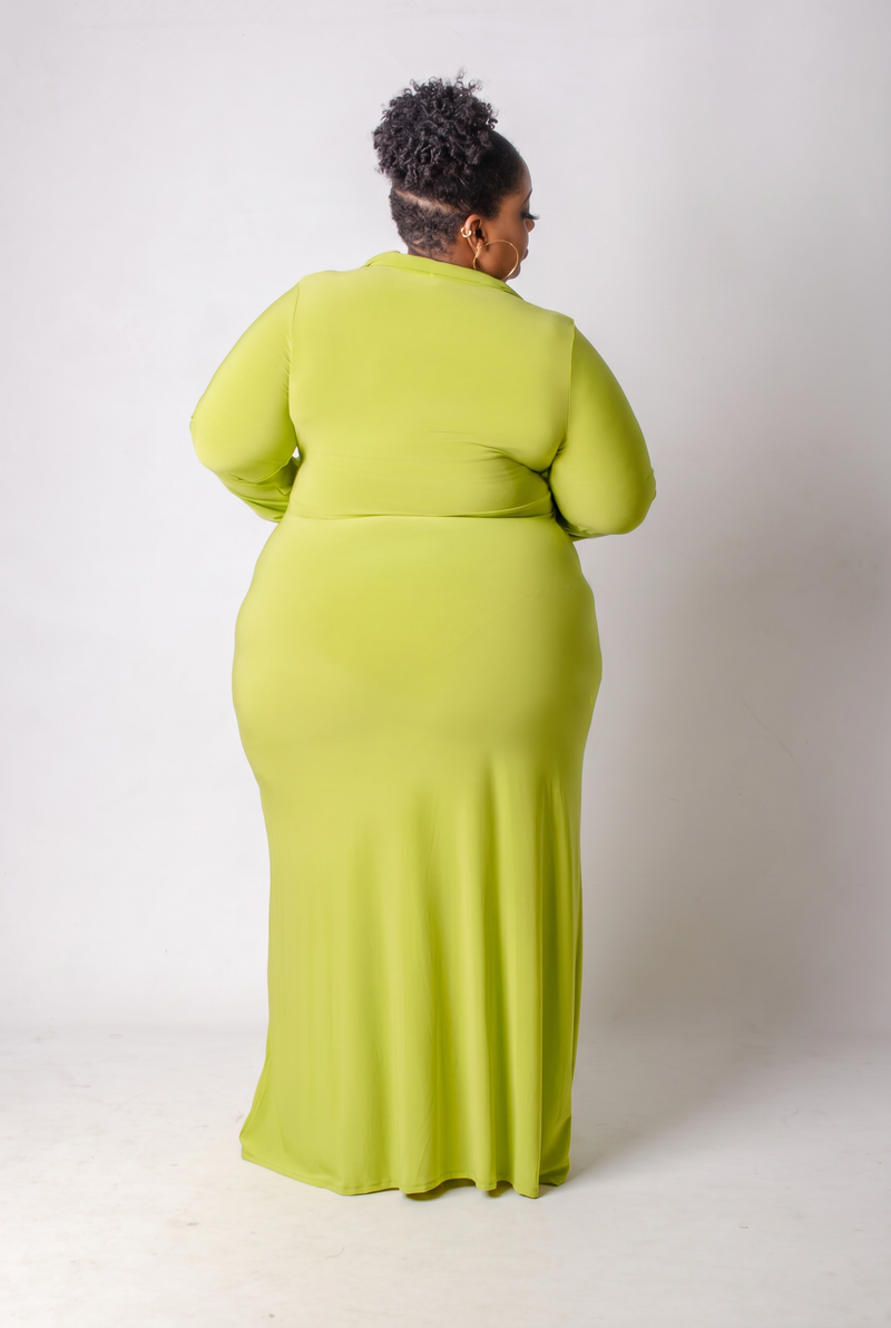 Rylee Maxi Dress  - Lime