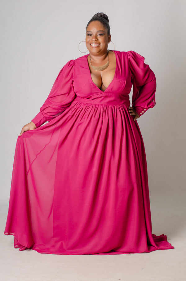 Resplendent Maxi Dress - Magenta