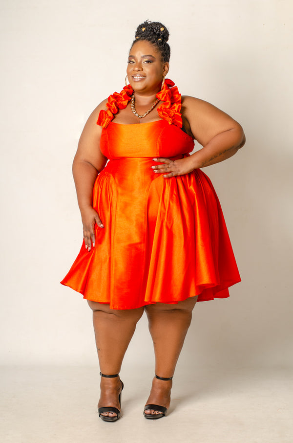 Ember Ruffled Halter Dress