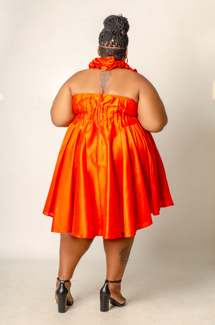 Ember Ruffled Halter Dress