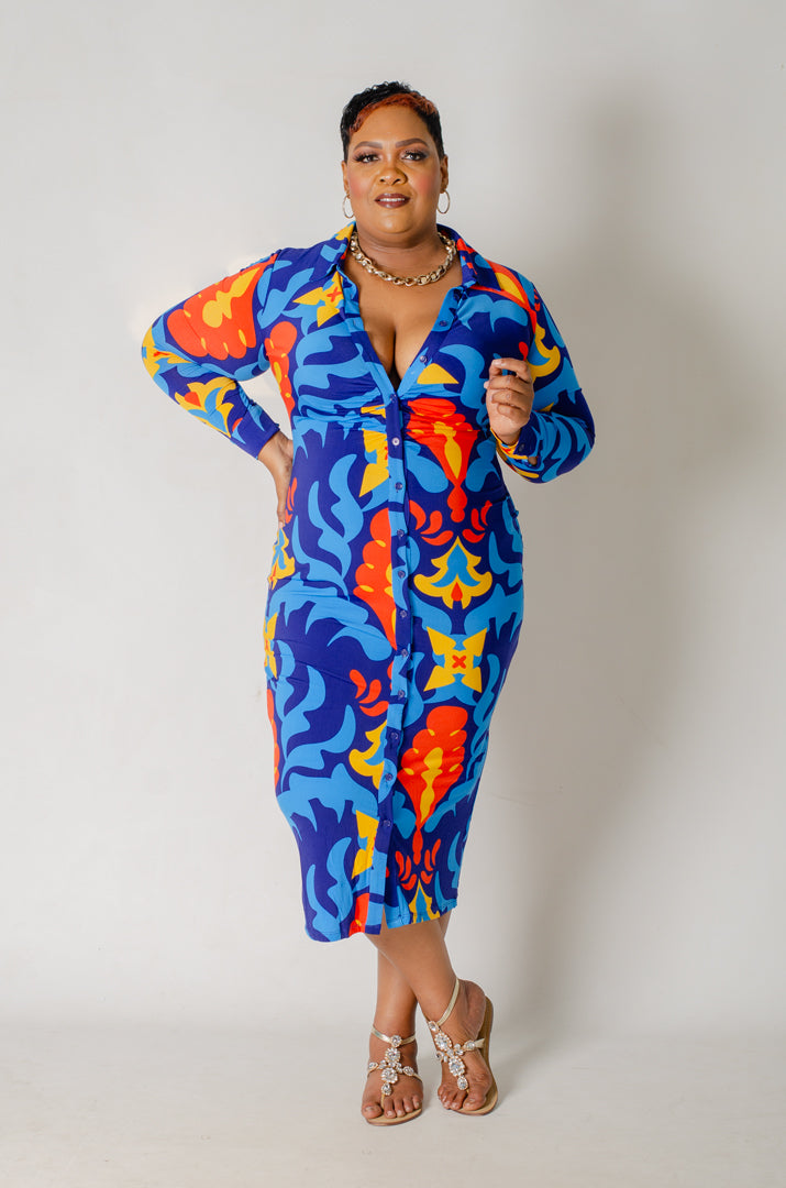 Colorway Midi Dress