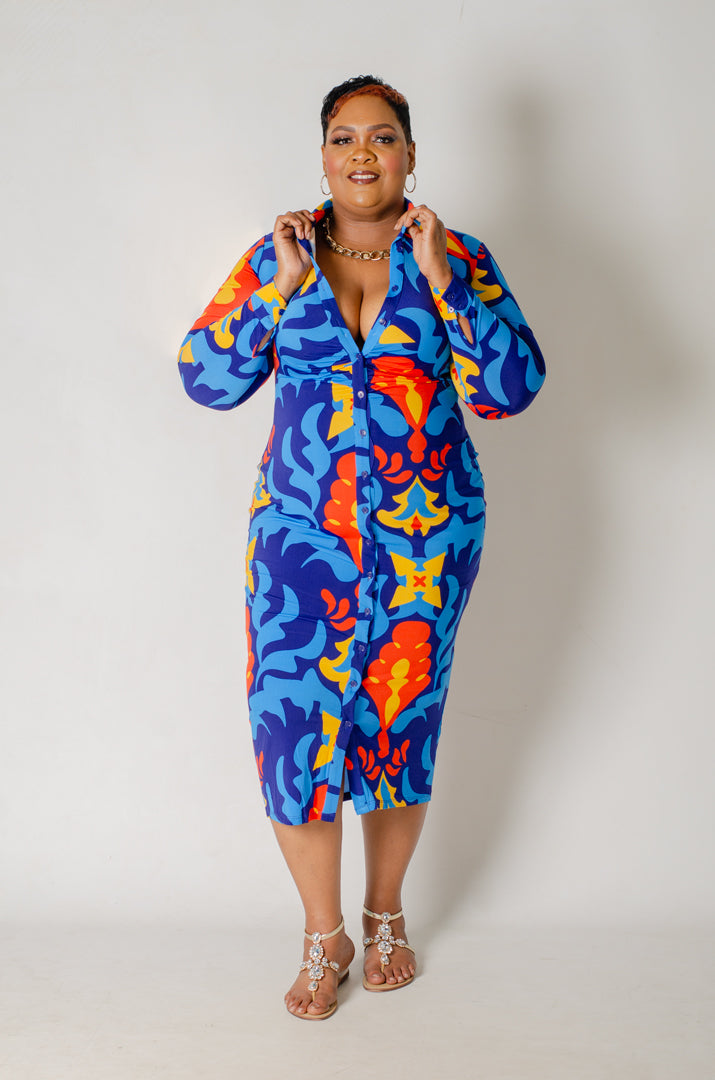 Colorway Midi Dress