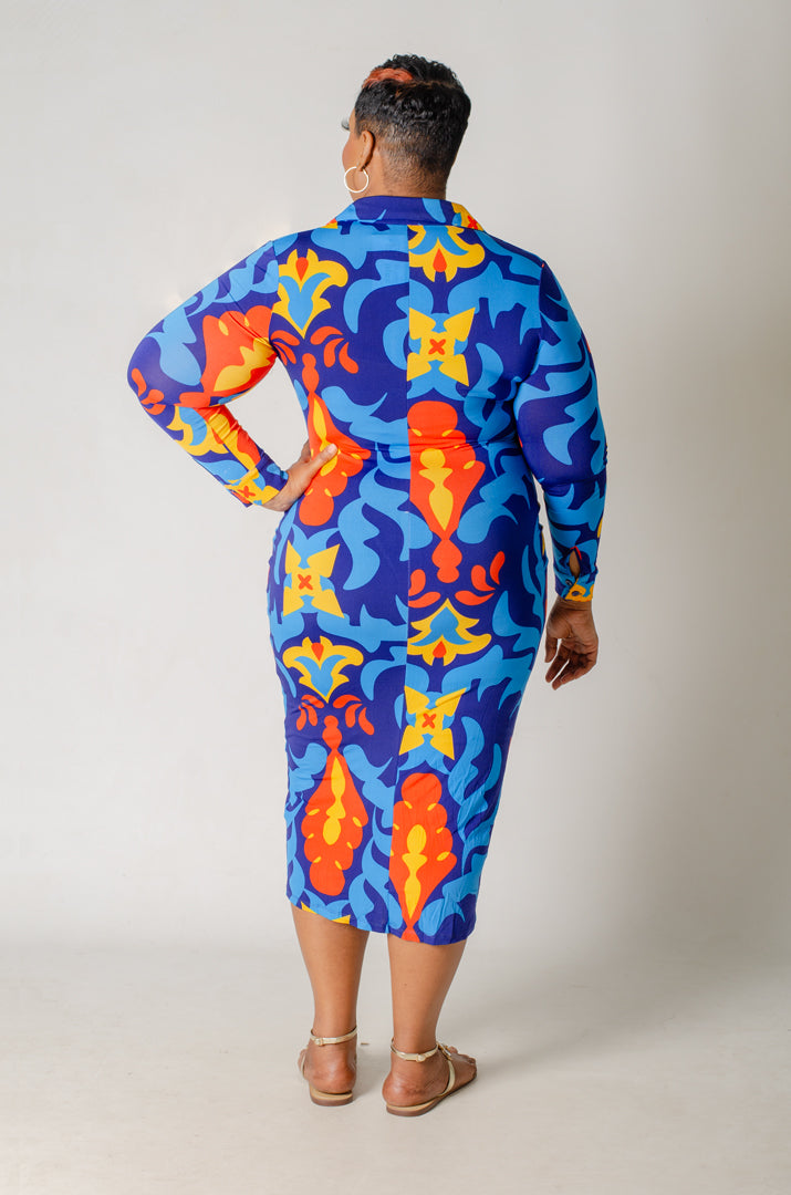 Colorway Midi Dress