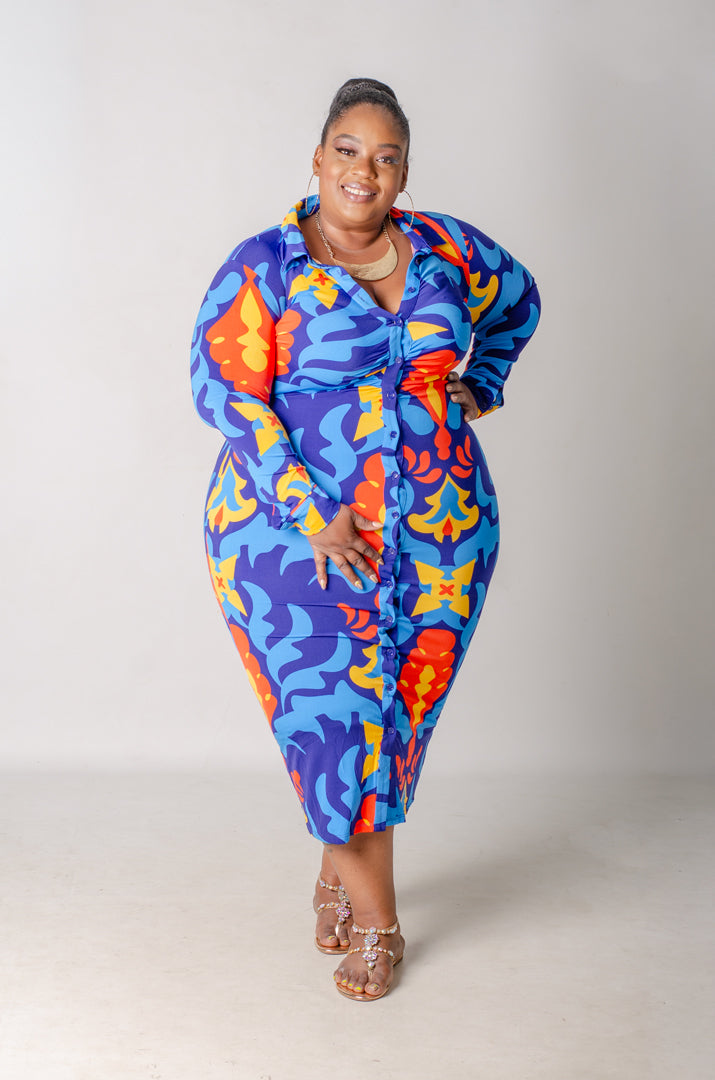 Colorway Midi Dress