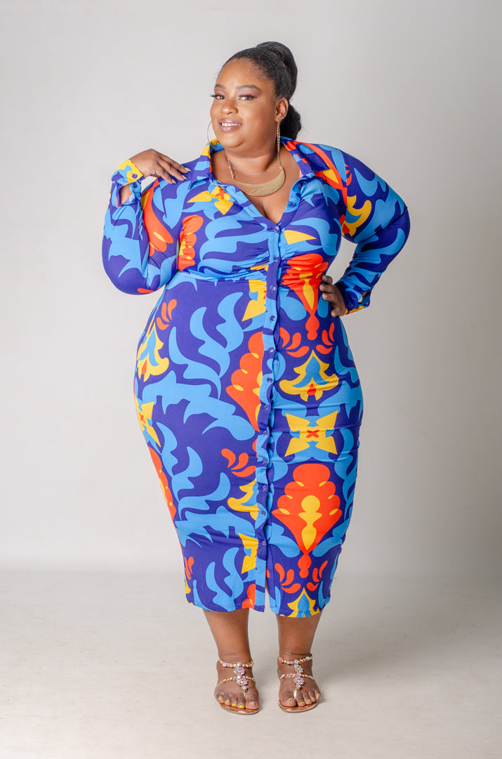 Colorway Midi Dress