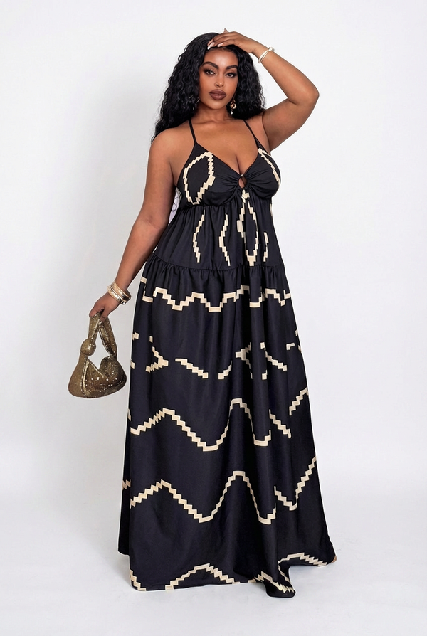 Nightfall Geo Maxi Dress
