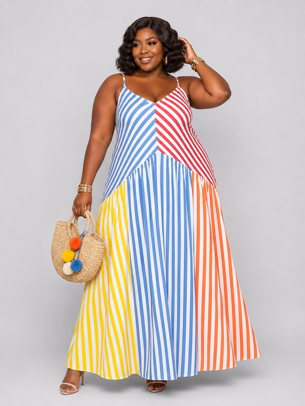Stripe Tease Maxi Dress